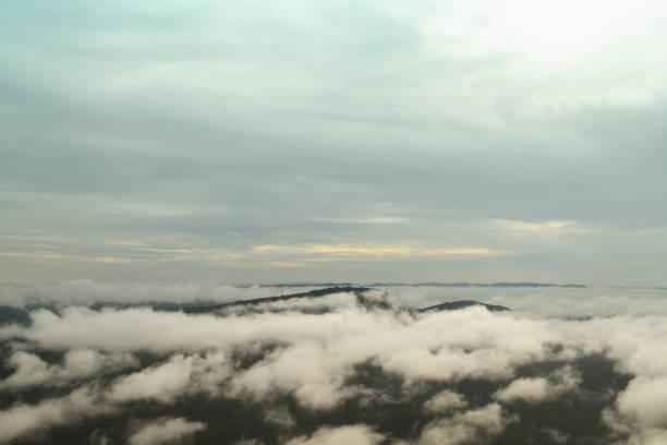 istock mountain landscape,morning mist with blue sky background 658422150