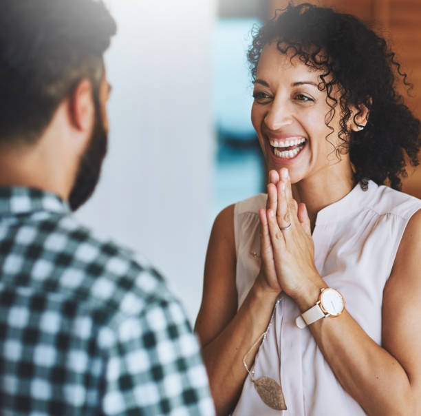 istock She can't wait to share her news 658443090