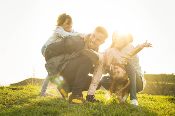 istock Happy family outdoor. 658446870