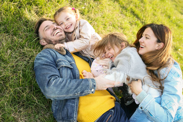 istock Happy family in the park. 658447794
