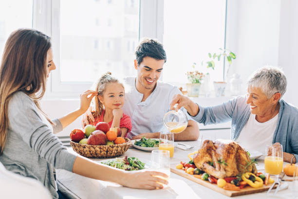 Family gathered for Thanksgiving