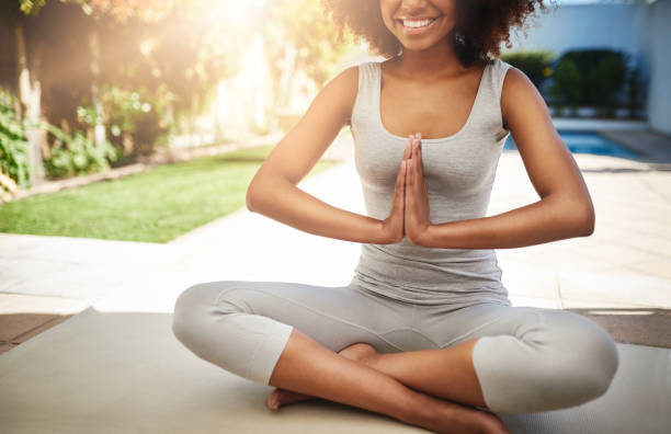 istock She's happiest when she's meditating 658448856