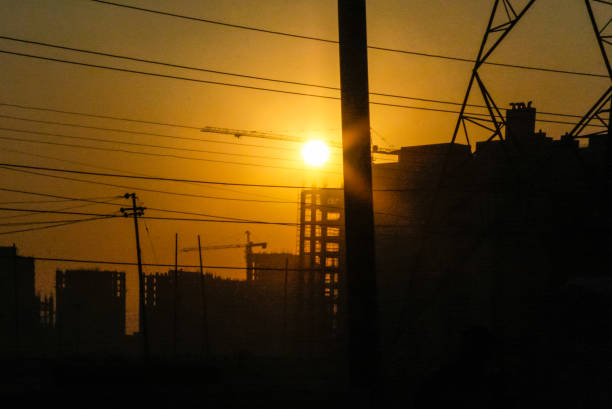 istock delhi sunset bridges electricity sky 658452520