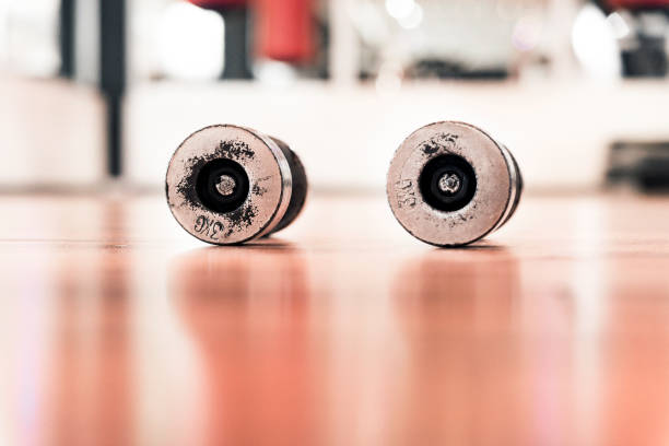 dumbbell exercise weights on the floor