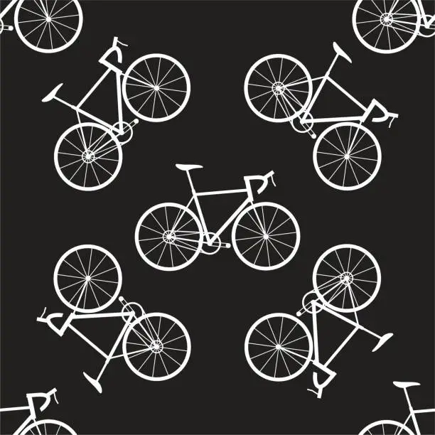 Vector illustration of Seamless bicycles pattern