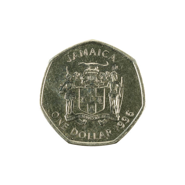 istock 1 jamaican dollar coin (1996) obverse isolated on white background 658476222