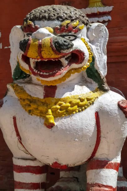 istock Sculpture guarding Hindu temple, Durbar Square, Kathmandu 658476258