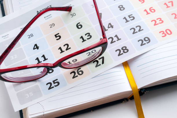 istock Business still-life, recording ideas, glasses, calendar and notes 658480076