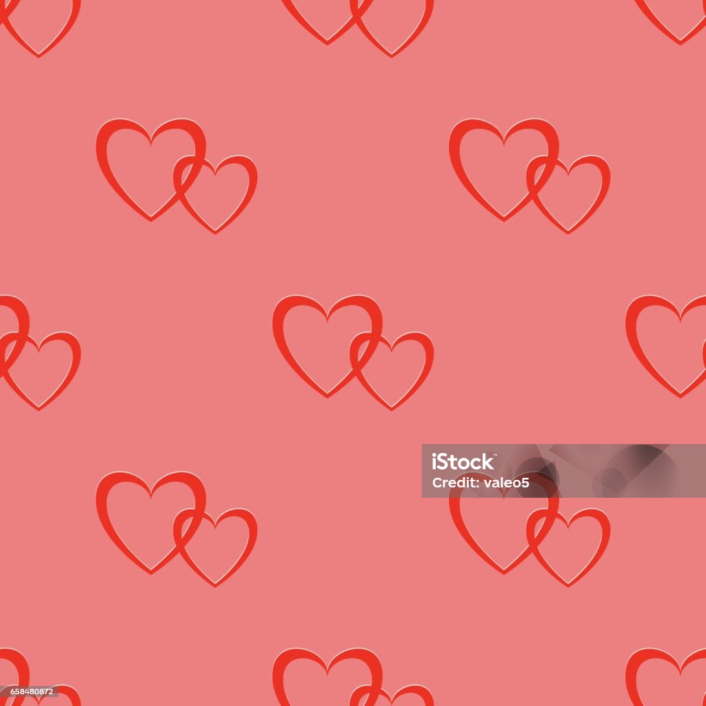 Two Heart Pattern Seamless Two Hearts Pattern Stock Illustration - Download Image Now ...