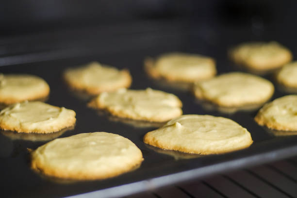 istock Homemade cookies in oven 658484430