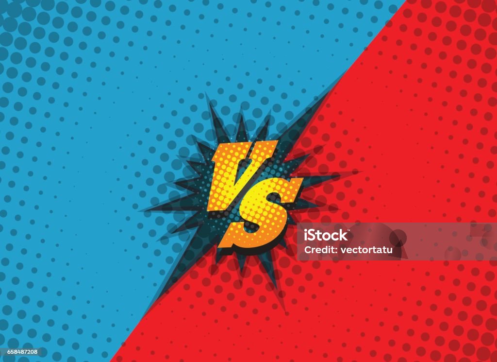 Versus fighting background concept Versus fighting background concept in comic book style vector illustration. Superhero battle amazing cartoon backdrop Fighting stock vector