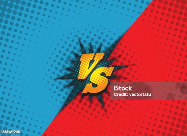 Versus Fighting Background Concept Stock Illustration - Download Image Now - Fighting, Sport, Abstract