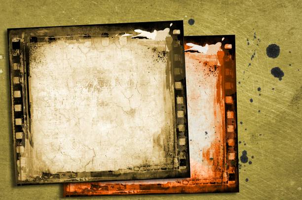 istock Grunge sepia film strip frame. 658487762