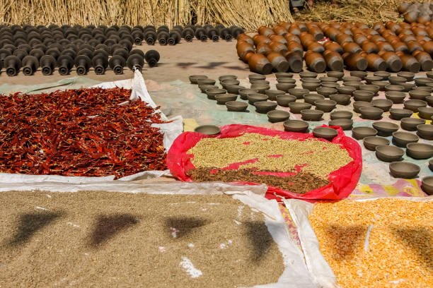 istock Spices and pottery at Potters Square, Bhaktapur 658490350