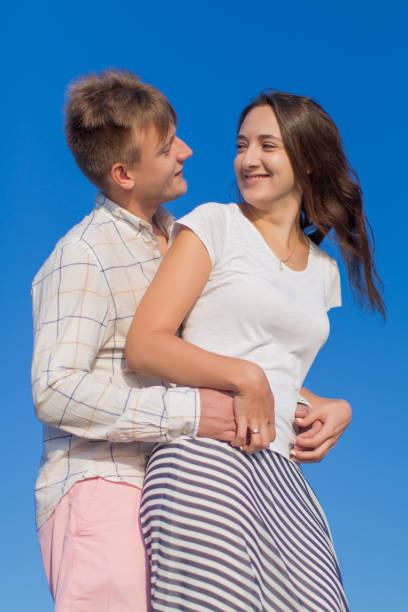 istock Attractive couple on open air 658491574
