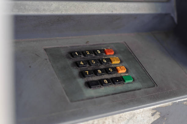 istock Keypad of abandoned ATM 658496400
