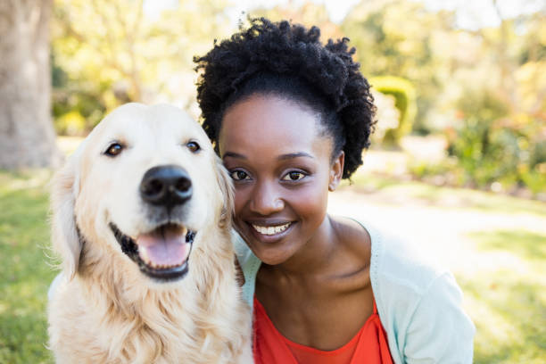 istock Woman posing with a dog 658501504