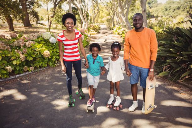 istock Happy family posing together 658505320