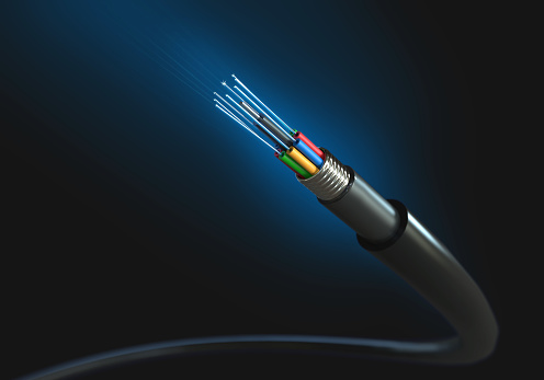 fiber optic,technology concept background,3d render