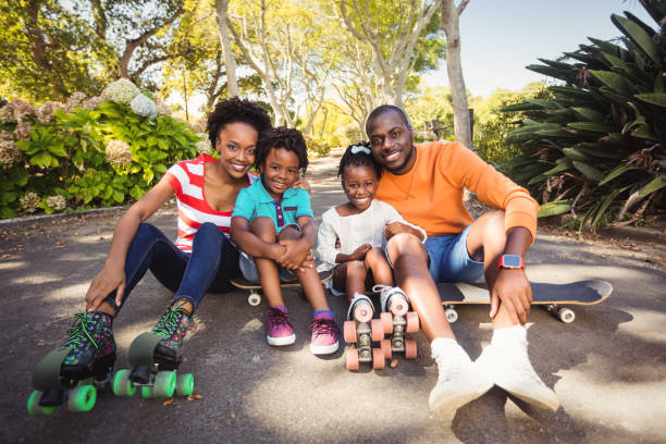 istock Happy family posing together 658505474