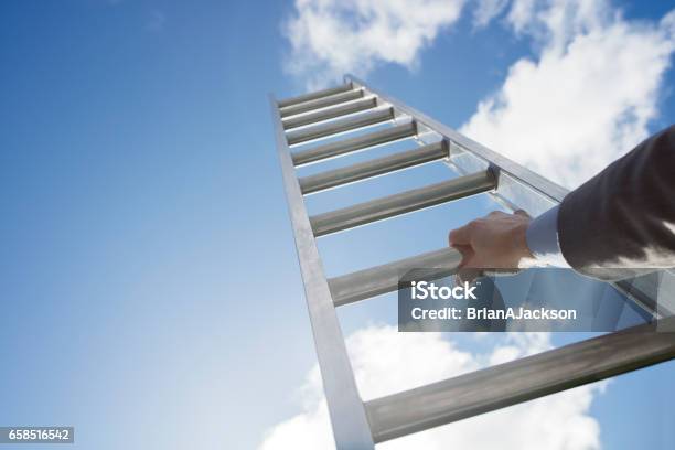 Ladder Of Success Stock Photo - Download Image Now - Ladder, Ladder of Success, Climbing