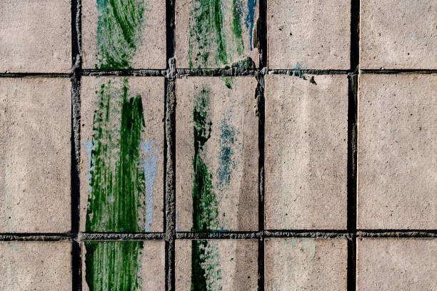 istock Brick outdoor texture with paint smear 658526360