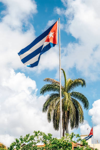istock Cuban Flag against sky 658526790