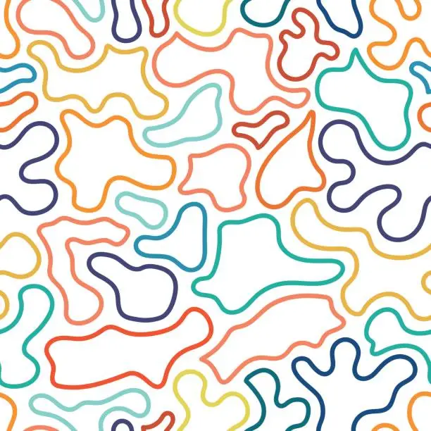 Vector illustration of Colorful seamless pattern in doodle style.
