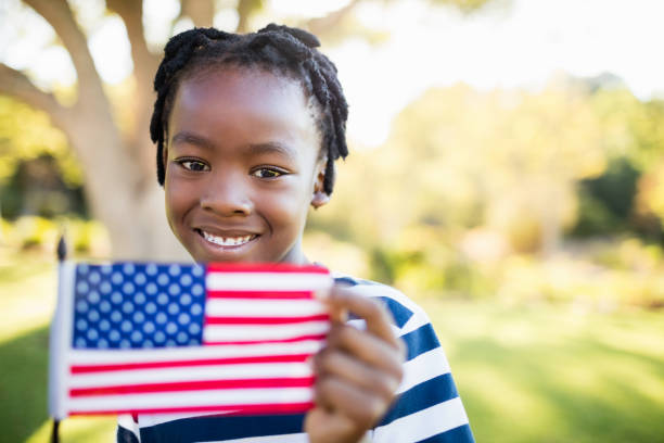 istock Focus on usa FLAG alone 658531658