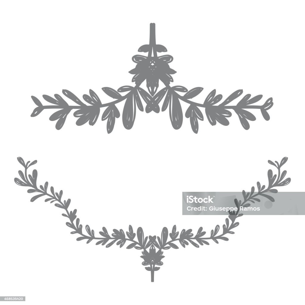Rustic Flower Ribbon Rustic Flowers With Ribbon Decoration Stock Illustration - Download ...