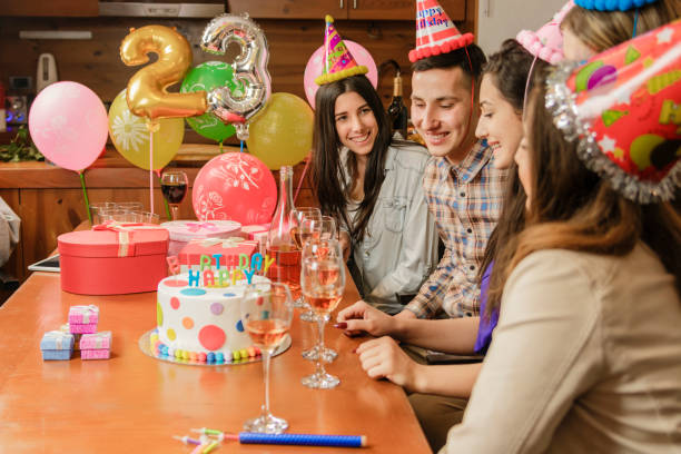 istock Teenagers celebrate birthday 658538352