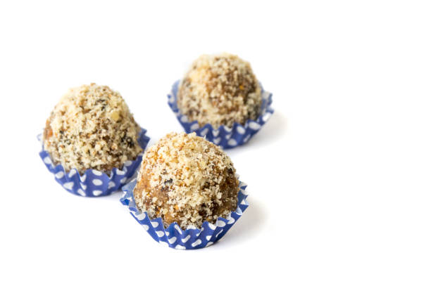 istock Homemade walnut cookies in paper cups 658542348