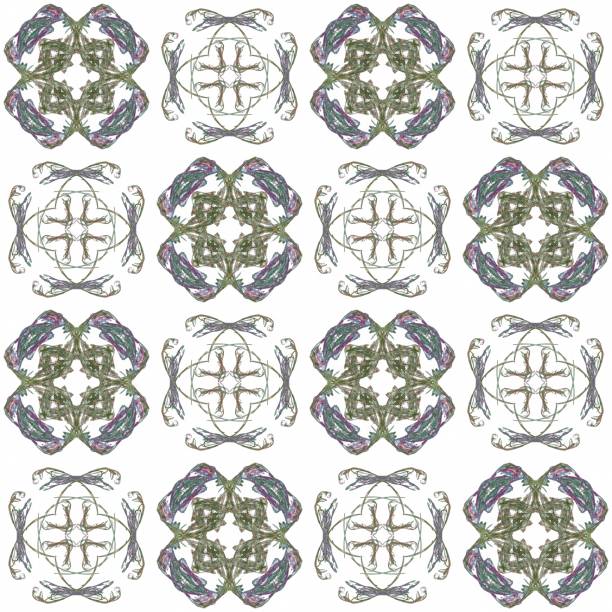 istock Seamless texture with 3D rendering abstract fractal green pattern 658549274