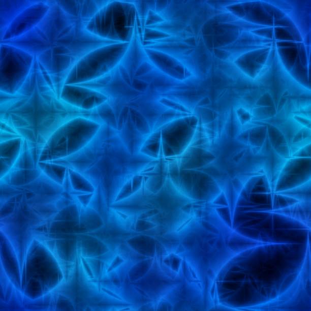 istock Dark blue  shinning neon spiky ornament in background. 658555324