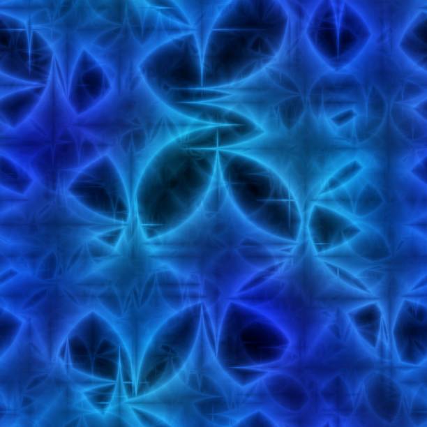 istock Dark blue  shinning neon spiky ornament in background. 658555846