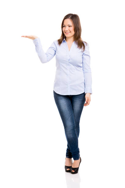 istock Woman showing something on the hand 658558406