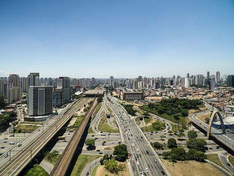 Vista aérea de la Avenida Radial de Leste, en Sao Paulo, Brasil photo
