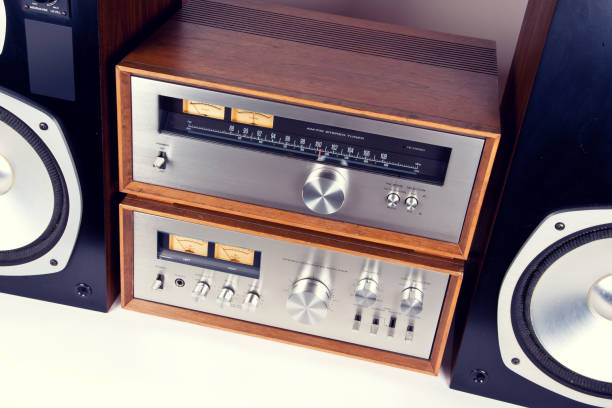 istock Amplifier, Tuner, Speakers Stereo Vintage Audio System 658567734
