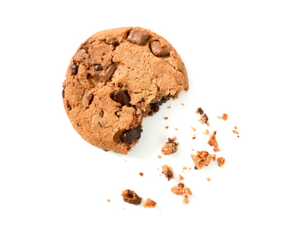 istock Chocolate chip cookies isolated on white background 658568840