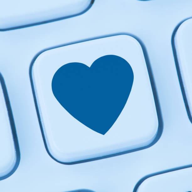 istock Searching partner love online internet dating heart blue web 658577710