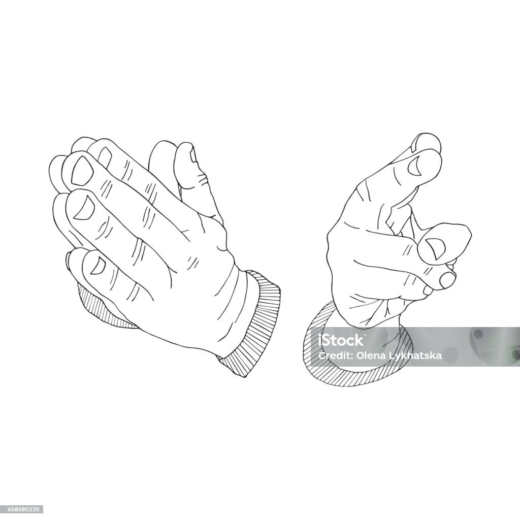 Lòng Bàn Tay Ban Phước Và Cầu Nguyện Bàn Tay Vẽ Hình Minh Họa ...