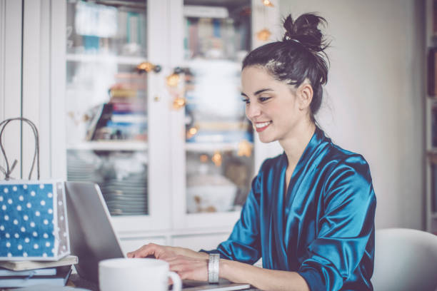 istock Young woman at home 658581016