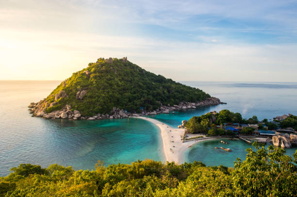 Ko Nang Yuan Ko Nang Yuan is a small island very close to Ko Tao. It is famous for its diving spots and its great snorkeling beach. koh tao thailand stock pictures, royalty-free photos & images
