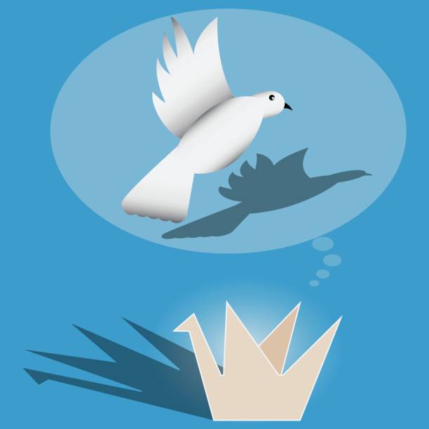 istock Think big,paper bird want to be a real bird - Illustration 658588056