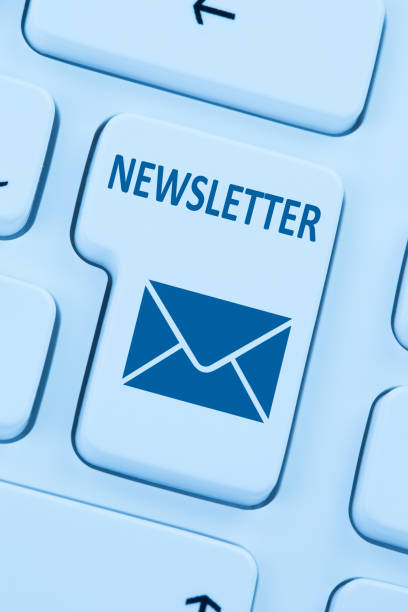 istock Sending newsletter internet business marketing campaign online blue computer web 658588076