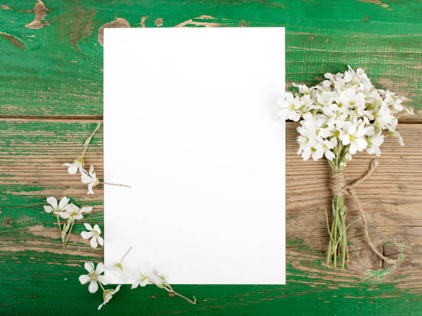 istock Flowers on vintage wooden planks with blank space 658596458