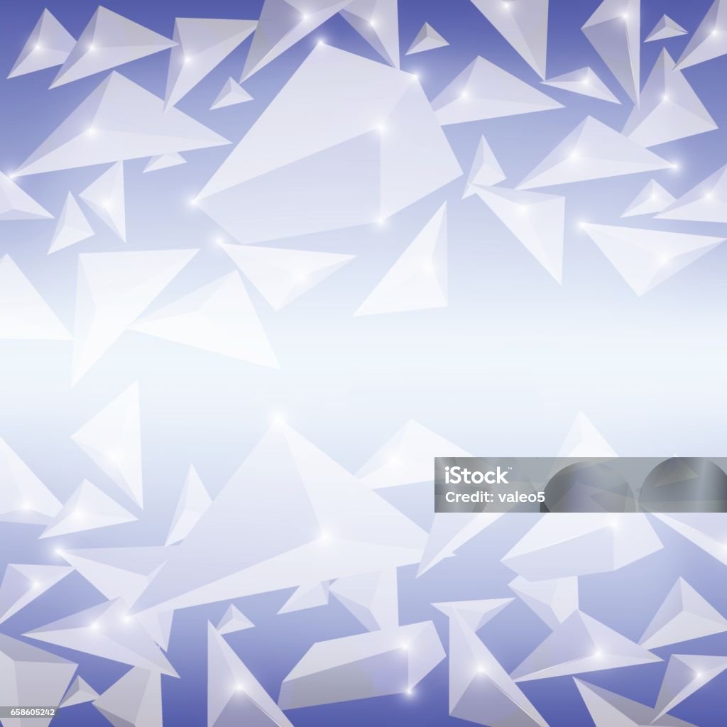 Blue Crystal Pattern Stock Illustration - Download Image Now - Abstract ...