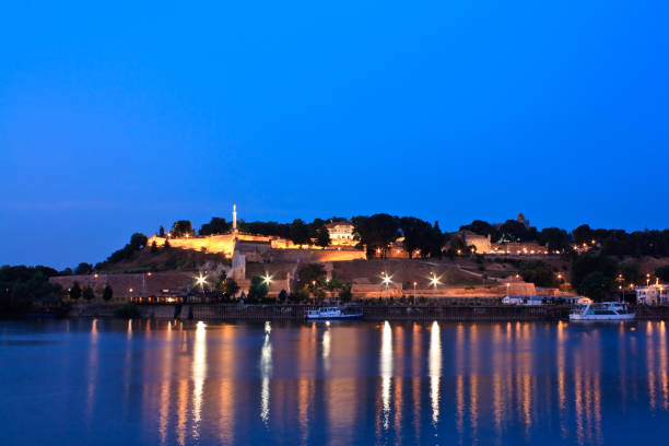 istock Belgrade Fortress at blue hour 658609782