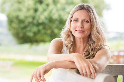 Senior woman relaxing