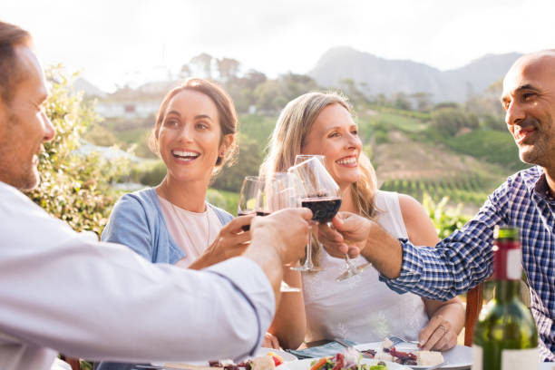 istock Friends raising toast 658616444